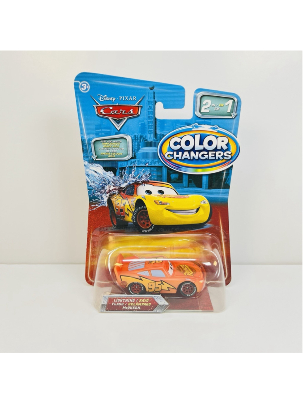 Mattel 2009 Disney Pixar Cars COLOR CHANGERS Lightning McQueen #95 / Rare